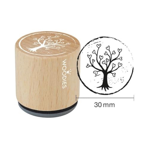 Woodies Holzstempel, Holz, 3,4 x 3,4 x 3,5 cm von Woodies