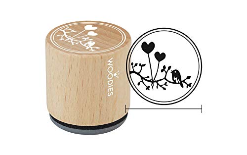 Woodies Holzstempel, Holz, 3,4 x 3,4 x 3,5 cm von Woodies