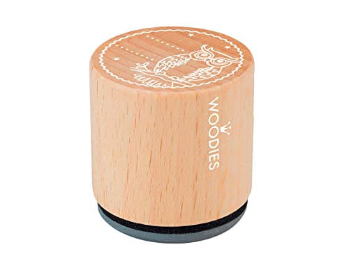 Woodies Holzstempel, Holz, 3,4 x 3,4 x 3,5 cm von Woodies