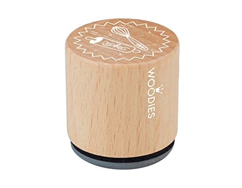 Woodies Holzstempel, Holz, 3,4 x 3,4 x 3,5 cm von Woodies