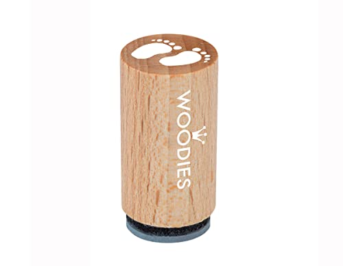Woodies Mini Stempel Babyfüße, Holz, 1,5 x 1,5 x 3 cm Woodies Mini Stempel Babyfüße, Holz, 1,5 x 1,5 x 3 cm von Woodies