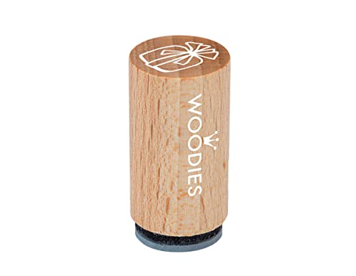 Woodies Mini Stempel Geschenk, Holz, 1,5 x 1,5 x 3 cm von Woodies