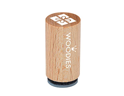 Woodies Mini Stempel Geschenk, Holz, 1,5 x 1,5 x 3 cm von Woodies