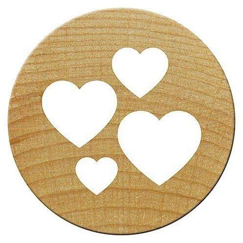 Woodies Mini Stempel Herzen, Holz, 1,5 x 1,5 x 3 cm Woodies Mini Stempel Herzen, Holz, 1,5 x 1,5 x 3 cm von Woodies