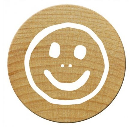 Woodies Mini Stempel Smiley Bon, Holz, 1,5 x 1,5 x 3 cm von Woodies