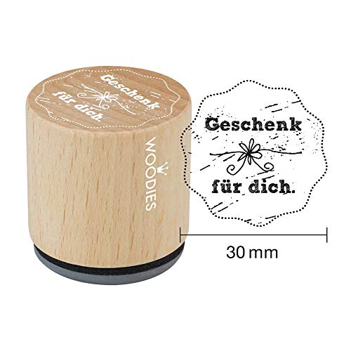 Woodies Stempel Geschenk für Dich, Holz, 3,4 x 3,4 x 3,5 cm Woodies Stempel Geschenk für Dich, Holz, 3,4 x 3,4 x 3,5 cm von Woodies