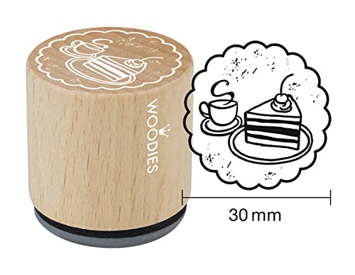 Woodies Stempel Kaffee und Kuchen, Holz, 3,4 x 3,4 x 3,5 cm Woodies Stempel Kaffee und Kuchen, Holz, 3,4 x 3,4 x 3,5 cm von Woodies