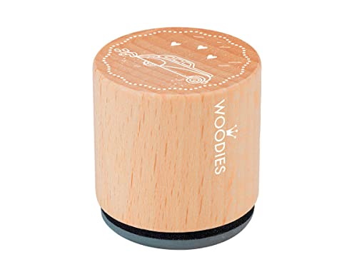 Woodies Stempel Limousine Hochzeitstag, Holz, 3,4 x 3,4 x 3,5 cm von Woodies