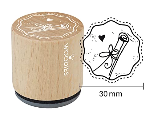 Woodies Stempel Rolle, Holz, 3,4 x 3,4 x 3,5 cm Woodies Stempel Rolle, Holz, 3,4 x 3,4 x 3,5 cm von Woodies