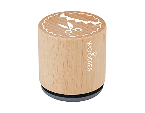 Woodies Stempel Schere, Holz, 3,4 x 3,4 x 3,5 cm von Woodies