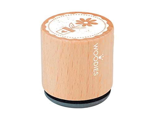 Woodies Stempel Topf mit Blume, Holz, 3,4 x 3,4 x 3,5 cm Woodies Stempel Topf mit Blume, Holz, 3,4 x 3,4 x 3,5 cm von Woodies