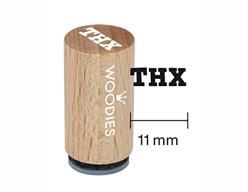 Woodies WM0101 Mini-Stempel THX, Holz, 1,5 x 1,5 x 3 cm Woodies WM0101 Mini-Stempel THX, Holz, 1,5 x 1,5 x 3 cm von Woodies