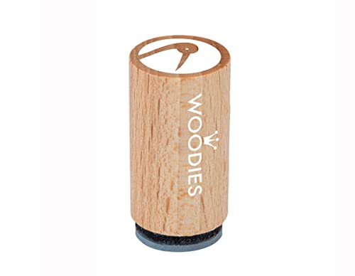 Woodies WM0609 Mini-Stempel Cignogne, Holz, 1,5 x 1,5 x 3 cm von Woodies