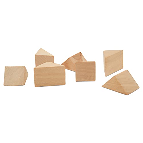Dreieckige Holzbausteine 3,8 cm, 25 Stück, unlackierte Holzblöcke zum Basteln, offenes Ende und lose Teile, von Woodpeckers von Woodpeckers