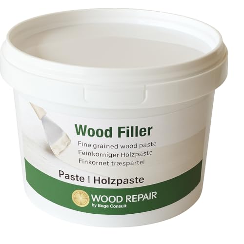 WoodRepair Holzspachtel gebrauchsfertig – Spachtelmasse für Holzreparatur, Wood Filler für innen & außen, 400 g Dose (Eiche) von Woodrepair