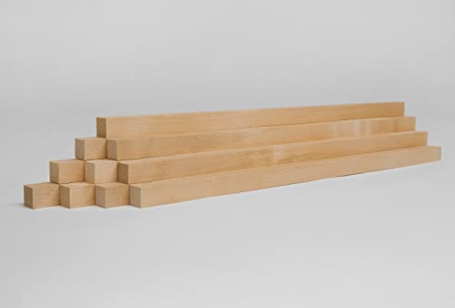 10er-Set Holzleiste - Birke gehobelt - 40/40/500 mm von Woodsellers