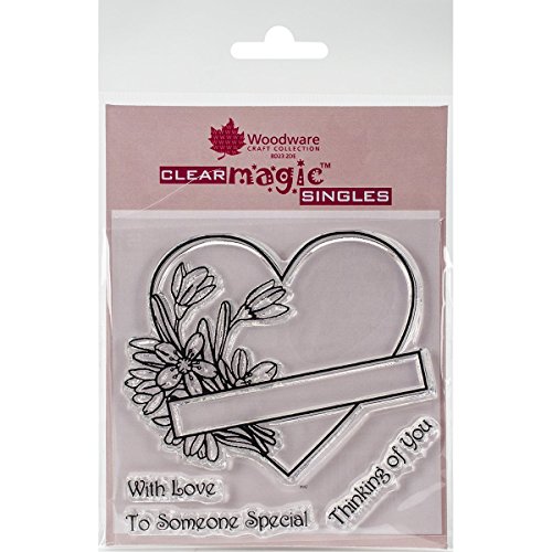 Woodware Clear Stamps 3,5 x 3,5 Floral Heart von Woodware Craft Collection Ltd