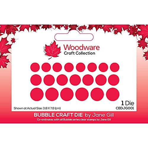 Woodware CEDJG001 Jane Gill Stanzform Bubble, durchsichtig, 3.8 x 7.8 von Woodware