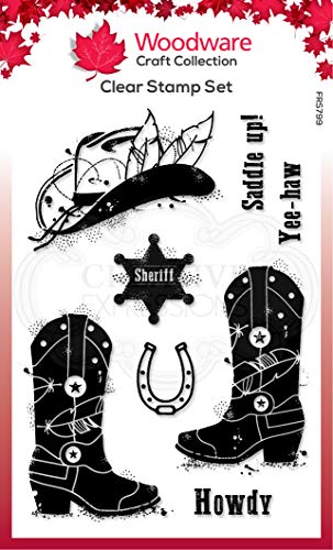 Woodware FRS799 Francoise Collection – Clear Magic Stempel-Set – Howdy Cowboy, durchsichtig, 4 x 6 inches von Woodware