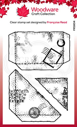 Woodware FRS804 Klare Singles Paper Pockets-transparenter Photopolymer-Stempel, haftet an Acrylblöcken, dekoratives Zubehör für Karten, Journal, DIY-Basteln/Kunst, Durchsichtig, A6 von Woodware