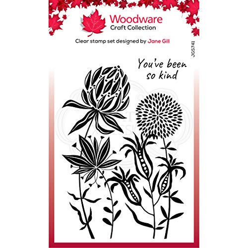 Woodware Jane JGS741 Gill-Clear Magic Stempel-Set, Herbstblumen, ca. 10 x 15 cm von Woodware