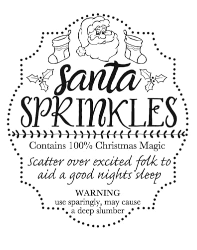 Woodware Jane Gill Magic Stamp-Santa Sprinkles Etikett, A6 von Woodware