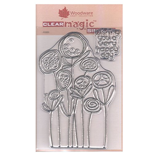 Woodware Jane Gill Magic Stempel, Kreise Blumen, A6 von Woodware