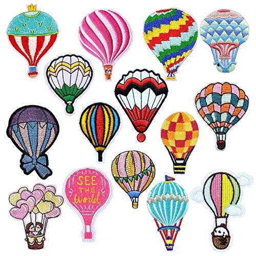 Woohome 15 Stück Bügelflicken Heißluftballon Nähen Flicken Jeans Flicken Eisen auf Innenseite für Kleidung Jeans und DIY Woohome 15 Stück Bügelflicken Heißluftballon Nähen Flicken Jeans Flicken Eisen auf Innenseite für Kleidung Jeans und DIY von Woohome