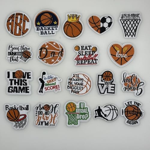 Woohome 19 Stück Basketball Patches zum Aufbügeln, Basketball Aufnäher zum Aufbügeln Nähen Abzeichen für Jeans Jacken Kleidung Rucksack Mütze DIY Handarbeit Nähen Woohome 19 Stück Basketball Patches zum Aufbügeln, Basketball Aufnäher zum Aufbügeln Nähen Abzeichen für Jeans Jacken Kleidung Rucksack Mütze DIY Handarbeit Nähen von Woohome