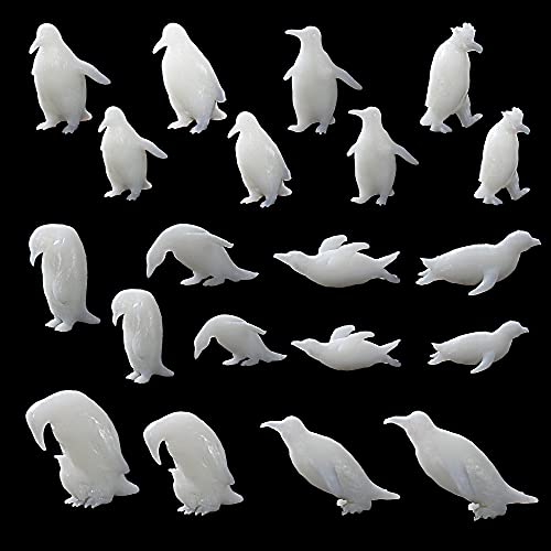 Woohome 3D-Harz-Füller, Mini-Pinguin-Harz, Gießformen, Füller, 3D-Harzfüller, Kunsthandwerk und Epoxidformen, Schmuckherstellung, Zubehör für Kunst, Harz, Basteln, 20 Stück von Woohome