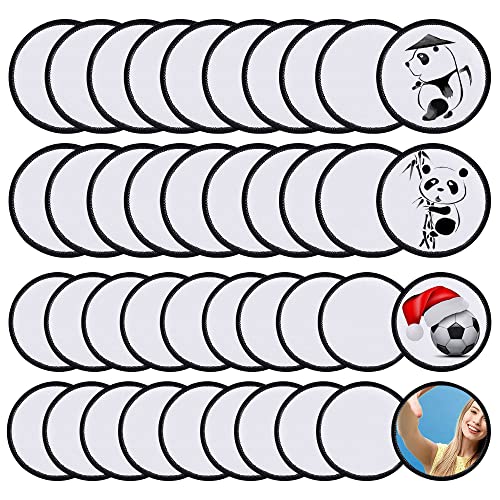 Woohome 40 Stück Sublimation Blanko Patch Zum Aufbügeln, Runde Leer Sublimation Patch Sticker Weiß-schwarzer Rahmen Flicken Patches für Hüte Kleidung Rucksack Teppich Dekorative Patches Woohome 40 Stück Sublimation Blanko Patch Zum Aufbügeln, Runde Leer Sublimation Patch Sticker Weiß-schwarzer Rahmen Flicken Patches für Hüte Kleidung Rucksack Teppich Dekorative Patches von cutefly