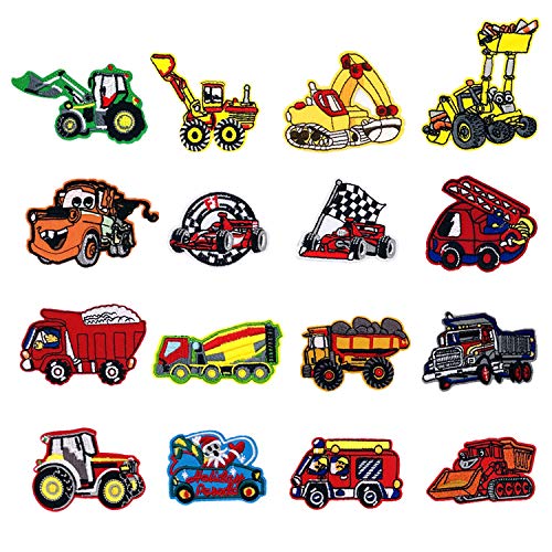 Woohome Aufbügelflicken für Auto, Rennwagen, Feuerwehrwagen, zum Aufbügeln, 16 Stück Auto-Aufnähapplikation, zum Aufnähen, für Kinder, Basteln, Kleidung, Jeans, Taschen, Reparatur-Set zum Aufbügeln Woohome Aufbügelflicken für Auto, Rennwagen, Feuerwehrwagen, zum Aufbügeln, 16 Stück Auto-Aufnähapplikation, zum Aufnähen, für Kinder, Basteln, Kleidung, Jeans, Taschen, Reparatur-Set zum Aufbügeln von Woohome