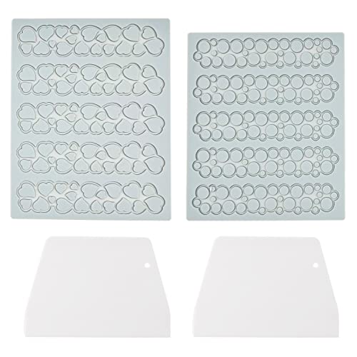 Woohome Fondant Form Kuchen Spitze Matte Silikonfondantform Kreis Herzförmig Dekorieren Backen Tortendeko Spitze Effekt Fondant von Woohome