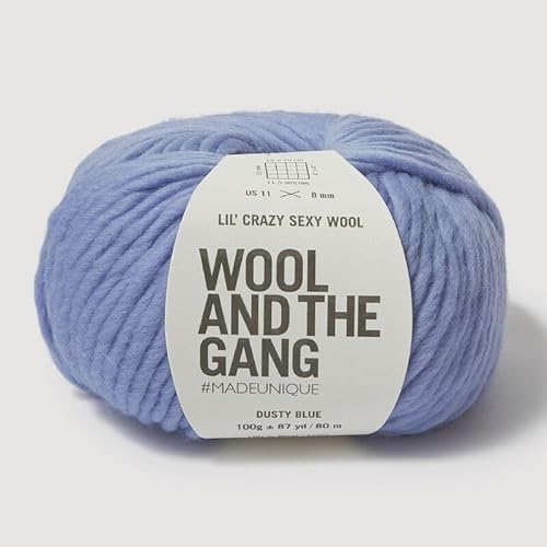 Wool and the Gang, Lil' Crazy Sexy Wolle, Dusty Blue, 100 g, Chunky Wool and the Gang, Lil' Crazy Sexy Wolle, Dusty Blue, 100 g, Chunky von Wool and the Gang