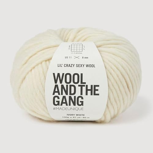 Wool and the Gang, Lil' Crazy Sexy Wolle, Elfenbeinweiß, 100 g, grob Wool and the Gang, Lil' Crazy Sexy Wolle, Elfenbeinweiß, 100 g, grob von Wool and the Gang