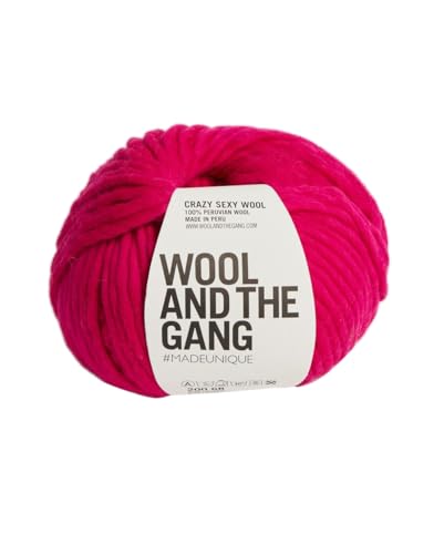 Wool and the Gang Crazy Sexy Wolle, Hot Punk Pink (041), 200g von Wool and the Gang