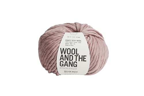 Wool and the Gang Crazy Sexy Wolle, Mellow Malve (152), 200 g von Wool and the Gang