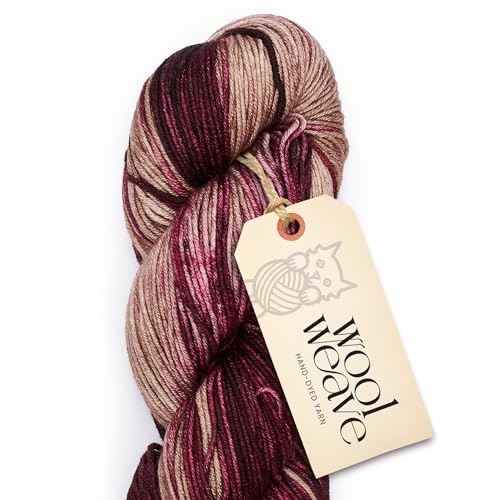 Superwash Merinowolle, Garn für Strick- und Häkelprojekte, handgefärbtes Premium-Garn, 100 g, 220 Meter DK-Garn, luxuriös, weich und langlebig, Cafe Rose buntes Garn Superwash Merinowolle, Garn für Strick- und Häkelprojekte, handgefärbtes Premium-Garn, 100 g, 220 Meter DK-Garn, luxuriös, weich und langlebig, Cafe Rose buntes Garn von WoolWeave