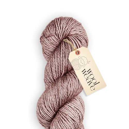 Woolweave Merino-Seidegarn, handgefärbt, Luxus-Mischung aus 75 % Merinowolle und 25 % Seide, DK-Gewicht, 100 g Knäuel, 200 Meter, weiches, schimmerndes und elegantes Garn zum Stricken und Häkeln von WoolWeave