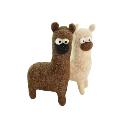 Woolbuddy Nadelfilz-Set für Anfänger Erwachsene, Lama-Filz-Projekt, komplettes Set mit Wolle, zwei Nadeln, und klarer Anleitung zum Basteln von Woolbuddy