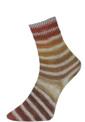 Woolly Hugs Paint Socks von Veronika Hug,4-fädig,100g/420 m,75% Schurwolle/25% Polyamid,2 identische Socken stricken, (202 GELB GRAU) von Woolly Hugs