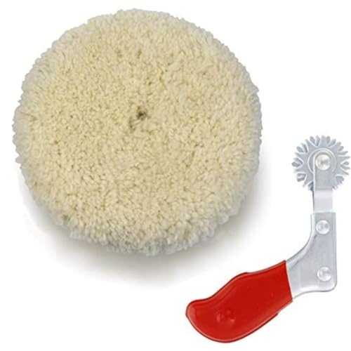 Woolous Wolle Polierpads 180mm Polierset mit Reinigungsspornwerkzeug, 7 Zoll Politur Set, Einseitige Auto-Pufferhauben zum Polieren, Wachsen, Versiegeln von Glasur Woolous Wolle Polierpads 180mm Polierset mit Reinigungsspornwerkzeug, 7 Zoll Politur Set, Einseitige Auto-Pufferhauben zum Polieren, Wachsen, Versiegeln von Glasur von Woolous