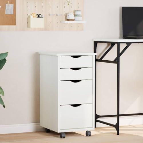 Rollschrank mit Schubladen Weiß Massivholz Kiefer kommoden & sideboards allzweckschrank Rollschrank mit Schubladen Weiß Massivholz Kiefer kommoden & sideboards allzweckschrank von Woonisher