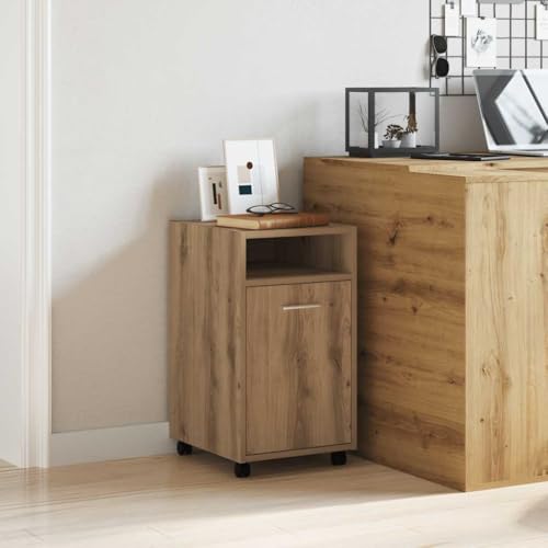 Schrank mit Rollen Artisan-Eiche 33x38x60 cm Holzwerkstoff kommoden & sideboards allzweckschrank Schrank mit Rollen Artisan-Eiche 33x38x60 cm Holzwerkstoff kommoden & sideboards allzweckschrank von Woonisher