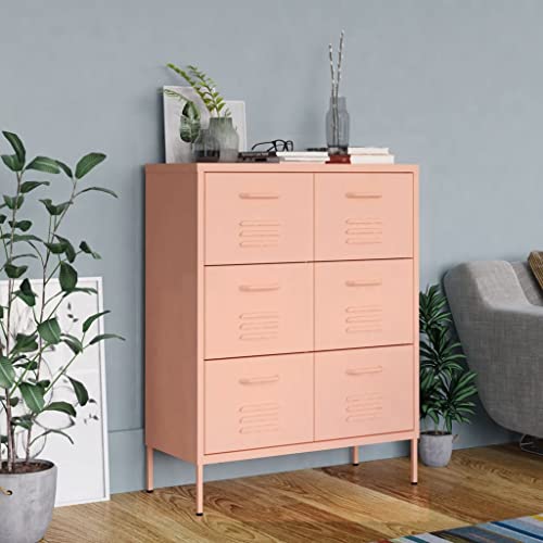 Schubladenschrank Rosa 80x35x101,5 cm Stahl kommoden & sideboards allzweckschrank Schubladenschrank Rosa 80x35x101,5 cm Stahl kommoden & sideboards allzweckschrank von Woonisher