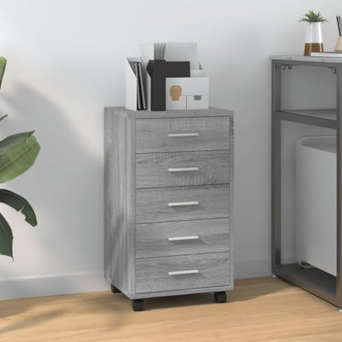 Schubladenschrank mit Rollen Grau Sonoma Holzwerkstoff kommoden & sideboards allzweckschrank Schubladenschrank mit Rollen Grau Sonoma Holzwerkstoff kommoden & sideboards allzweckschrank von Woonisher
