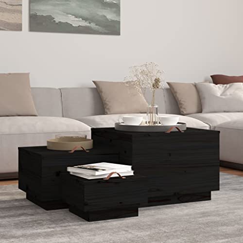 Woonisher Aufbewahrungsboxen mit Deckeln 3 Stk. Schwarz Massivholz Kiefer kommoden & sideboards allzweckschrank Woonisher Aufbewahrungsboxen mit Deckeln 3 Stk. Schwarz Massivholz Kiefer kommoden & sideboards allzweckschrank von Woonisher