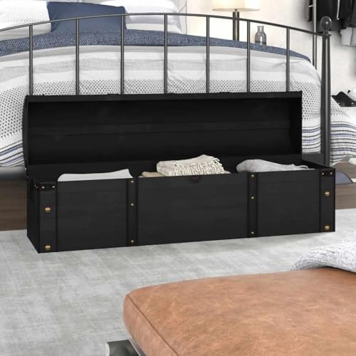 Woonisher Aufbewahrungstruhe Massivholz Vintage-Stil 120x30x40 cm kommoden & sideboards allzweckschrank Woonisher Aufbewahrungstruhe Massivholz Vintage-Stil 120x30x40 cm kommoden & sideboards allzweckschrank von Woonisher