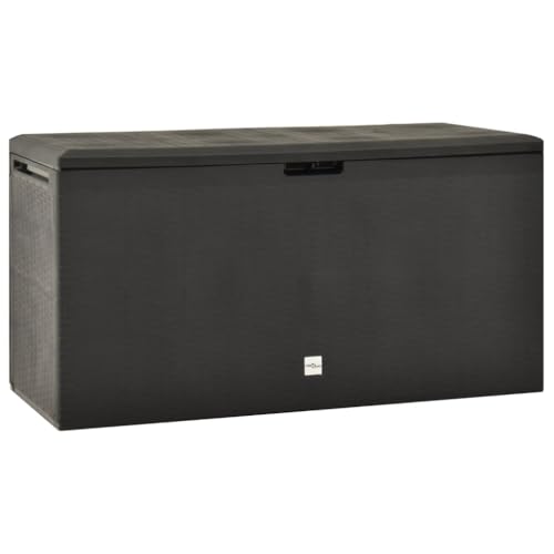 Woonisher Gartentruhe mit Rollen Braun 160x55x75 cm Poly Rattan aufbewahrungsbox garten Woonisher Gartentruhe mit Rollen Braun 160x55x75 cm Poly Rattan aufbewahrungsbox garten von Woonisher