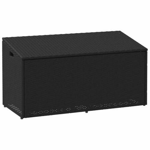 Woonisher Gartentruhe mit Rollen Schwarz 110x55x73 cm Poly Rattan aufbewahrungsbox garten Woonisher Gartentruhe mit Rollen Schwarz 110x55x73 cm Poly Rattan aufbewahrungsbox garten von Woonisher